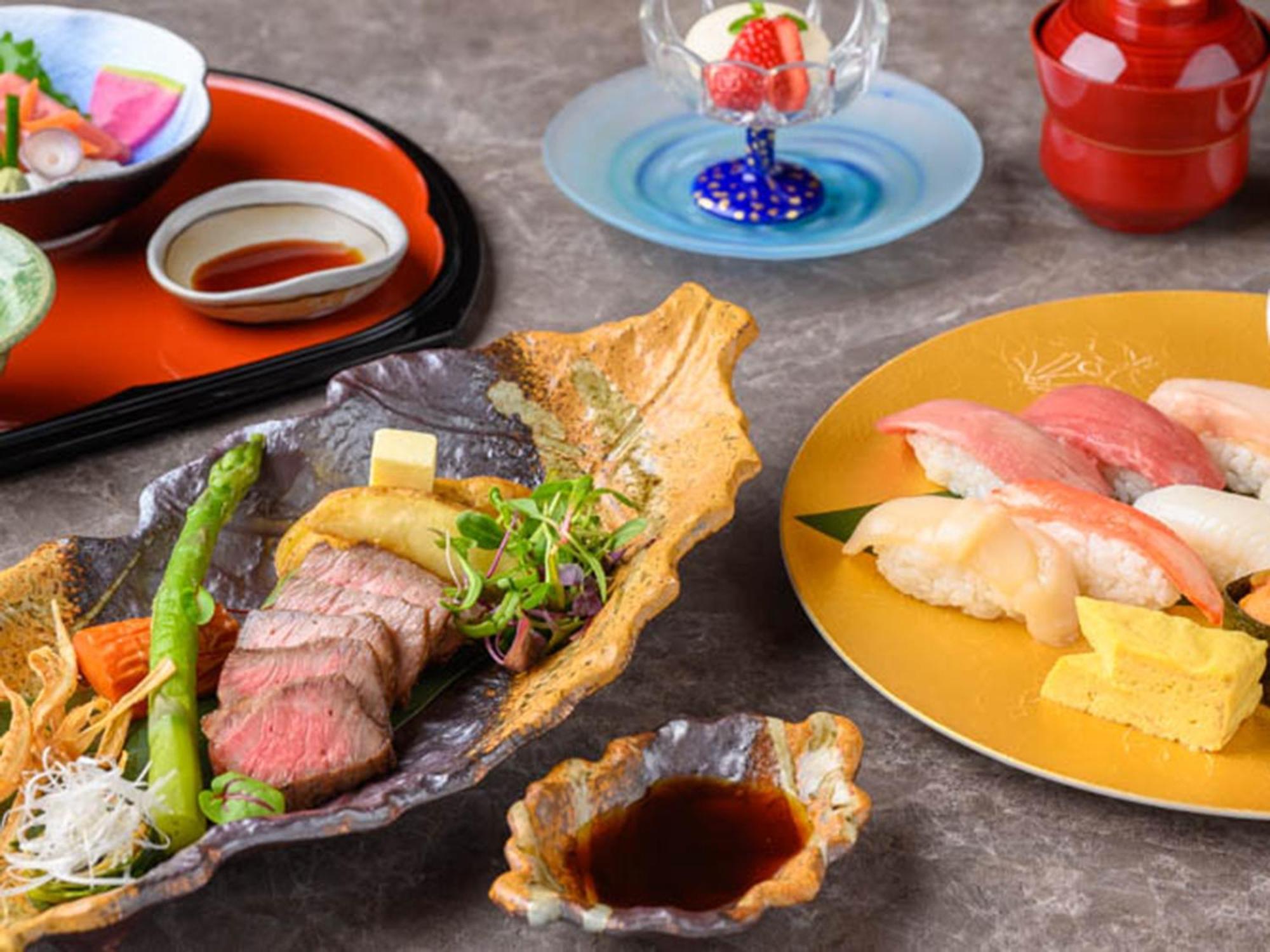 Shin Furano Prince Hotel Екстериор снимка A selection of Japanese cuisine
