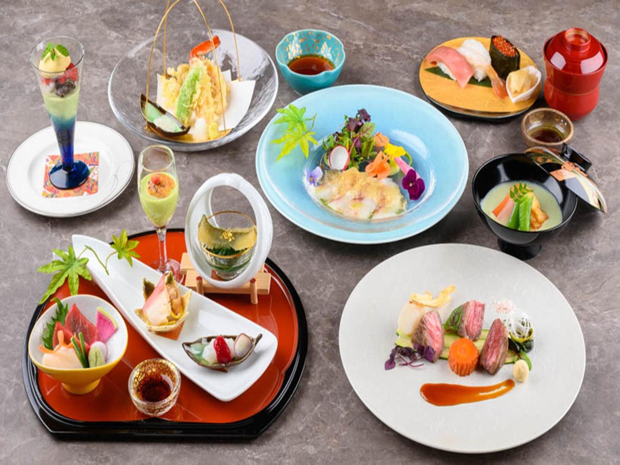 Shin Furano Prince Hotel Екстериор снимка A selection of French-influenced Japanese cuisine